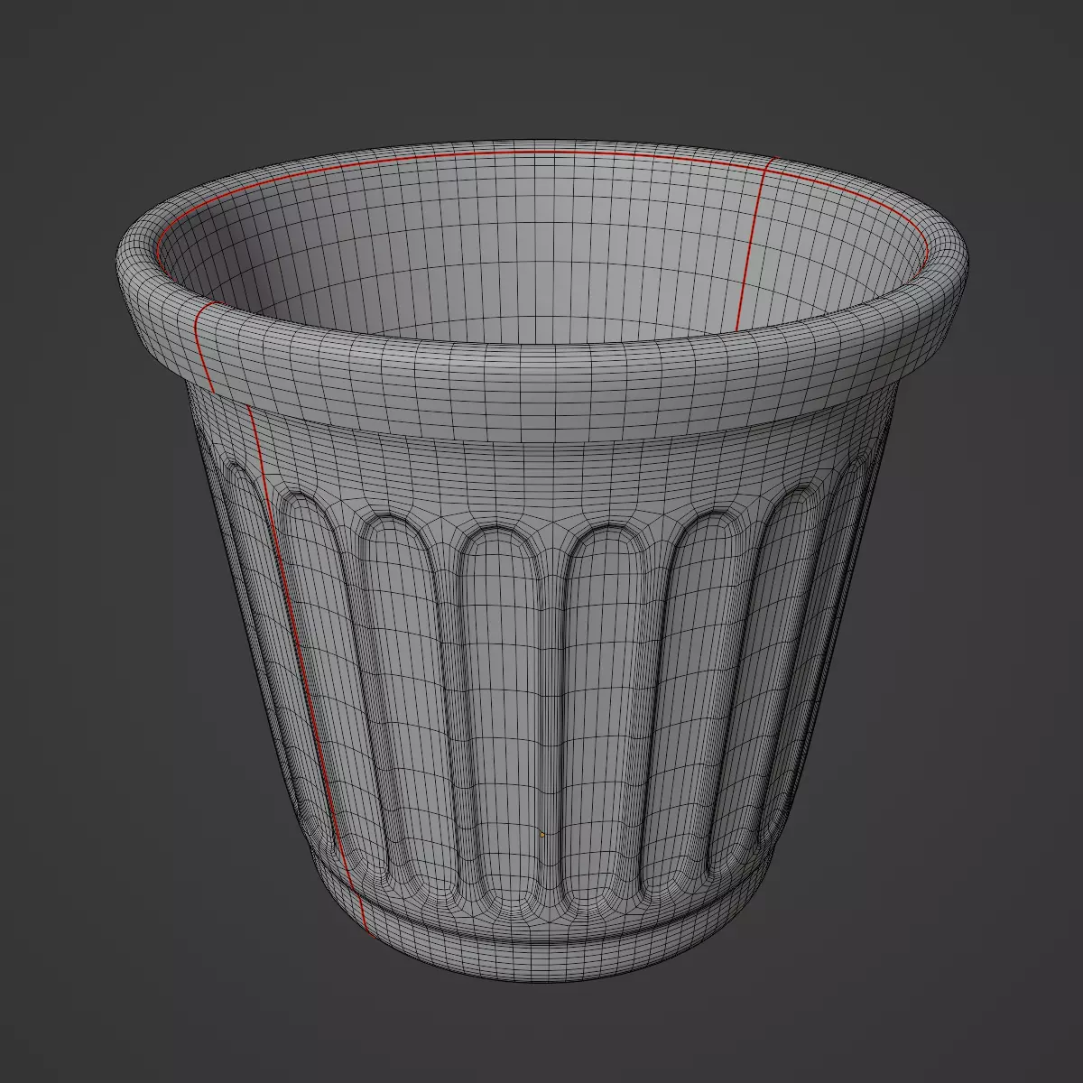 Plastic Flowerpot Set 3D model_19