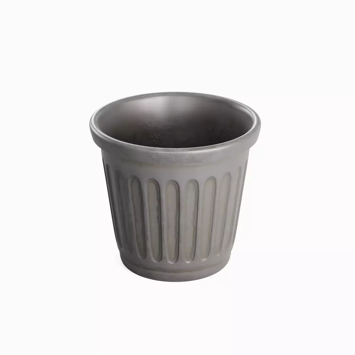 Plastic Flowerpot Set 3D model_10