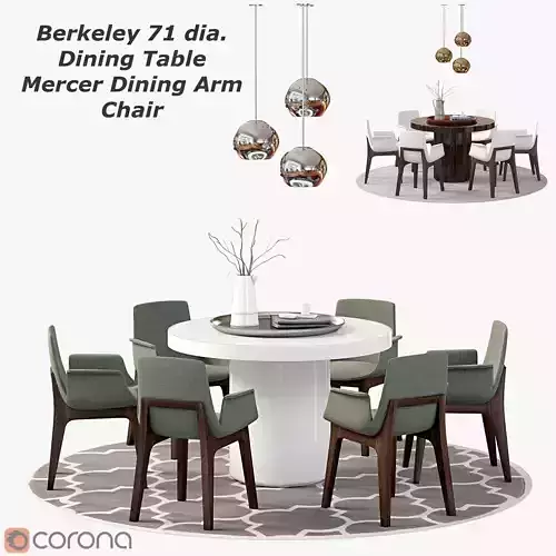 Berkeley dining Low-poly 3D model