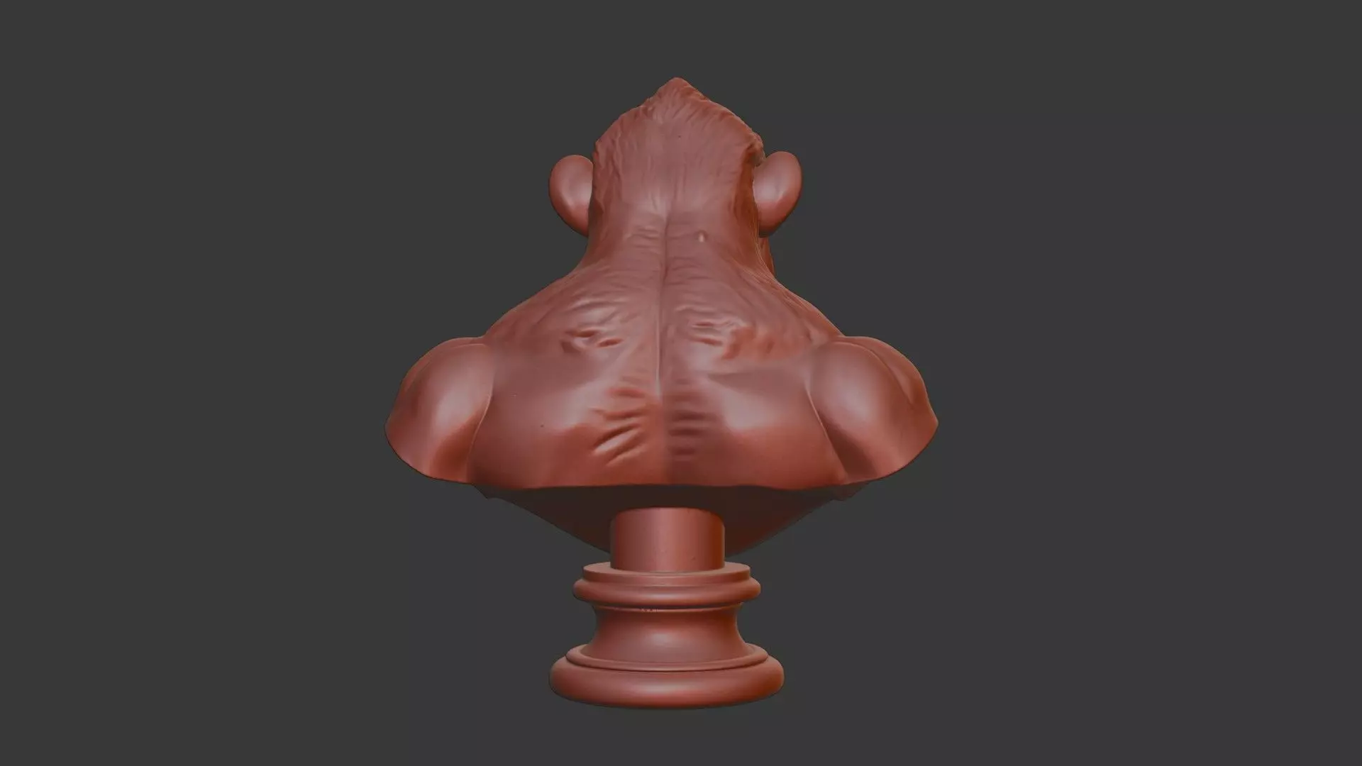 Ape Bust 3D Model STL Printable 3D print model_5