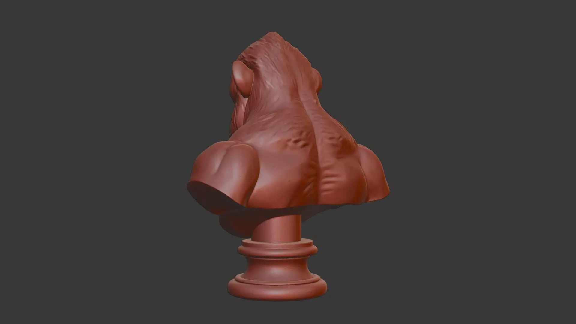 Ape Bust 3D Model STL Printable 3D print model_4