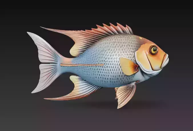 Fish Realistic 3D Model - Low Poly Realistic Game Ready