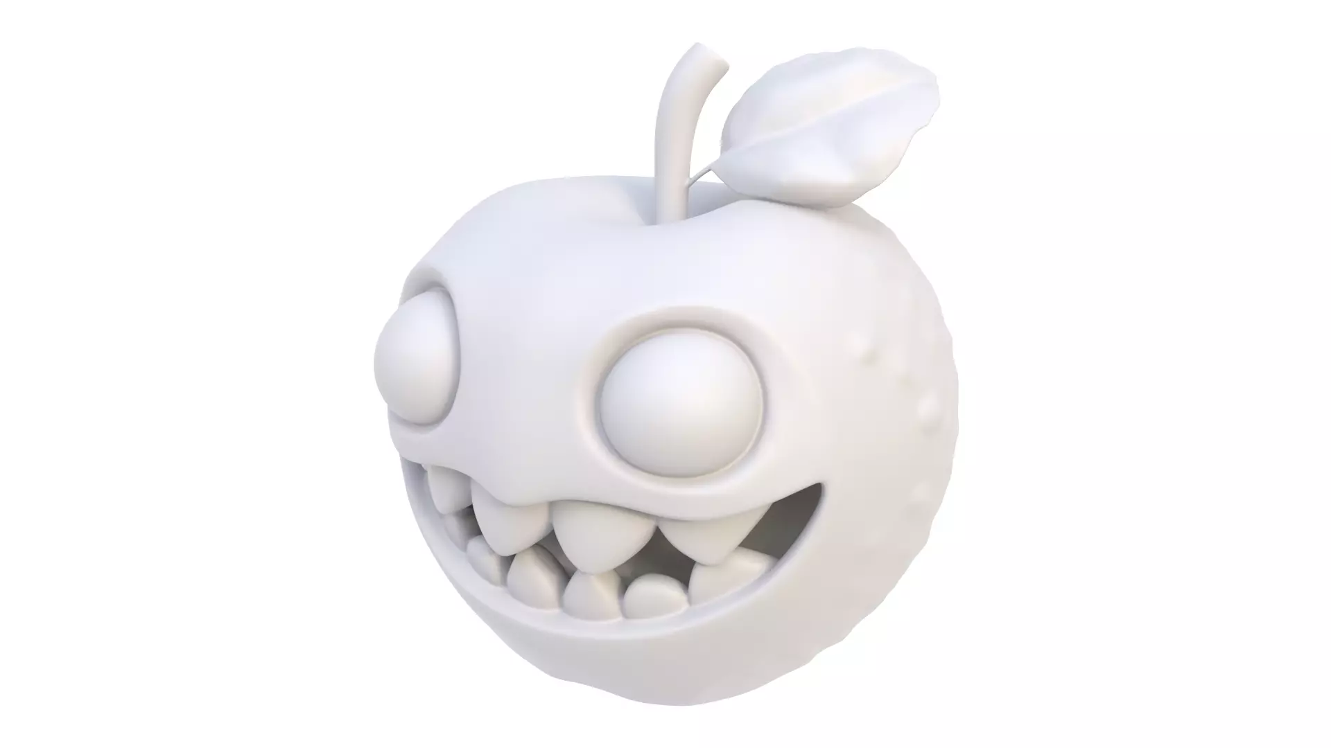 Toothy fruit 3D model_0