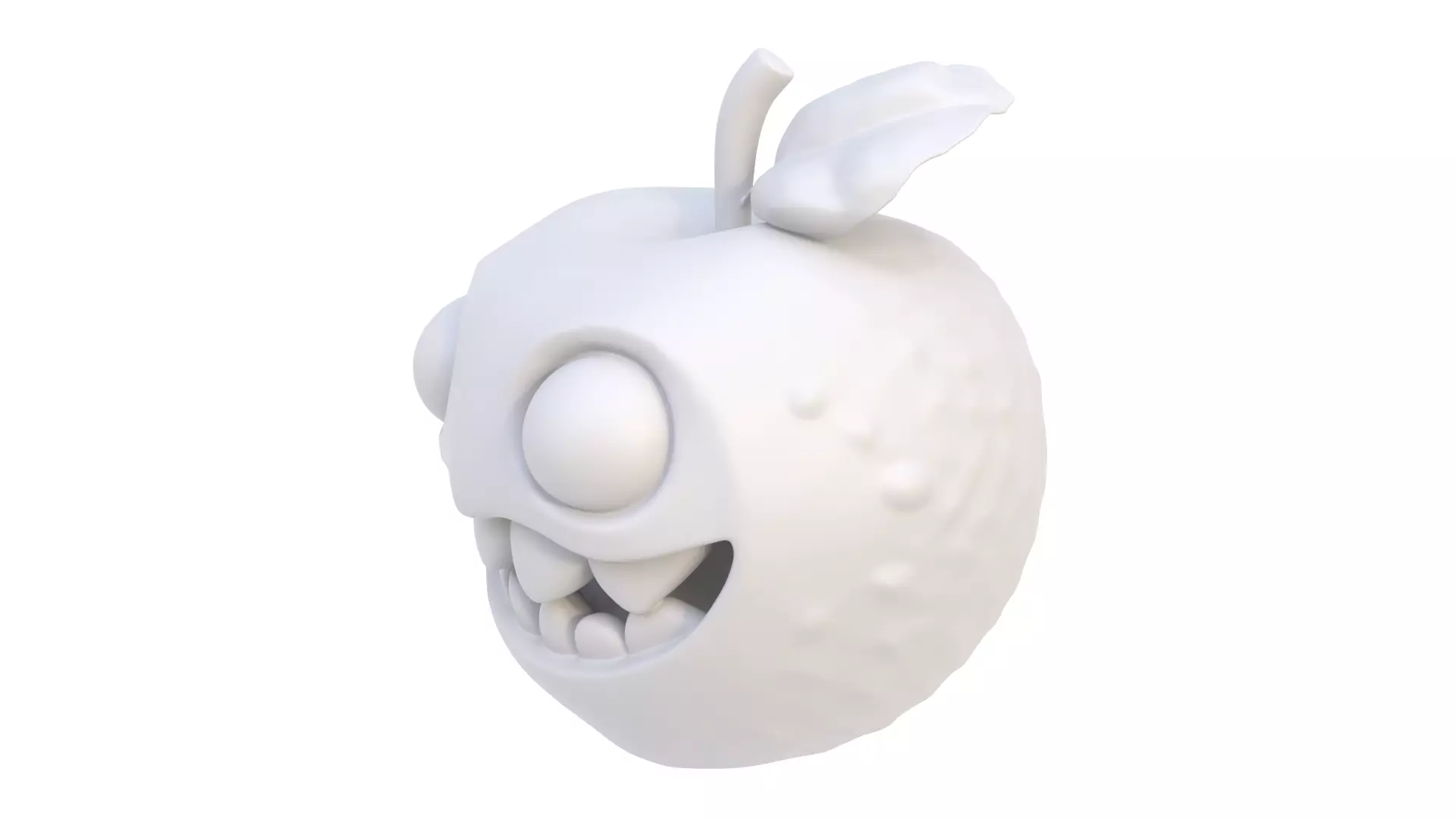 Toothy fruit 3D model_2