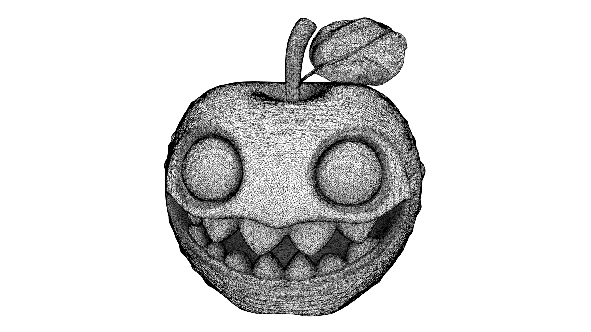 Toothy fruit 3D model_9