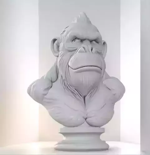 Ape Bust  3D Model STL Printable