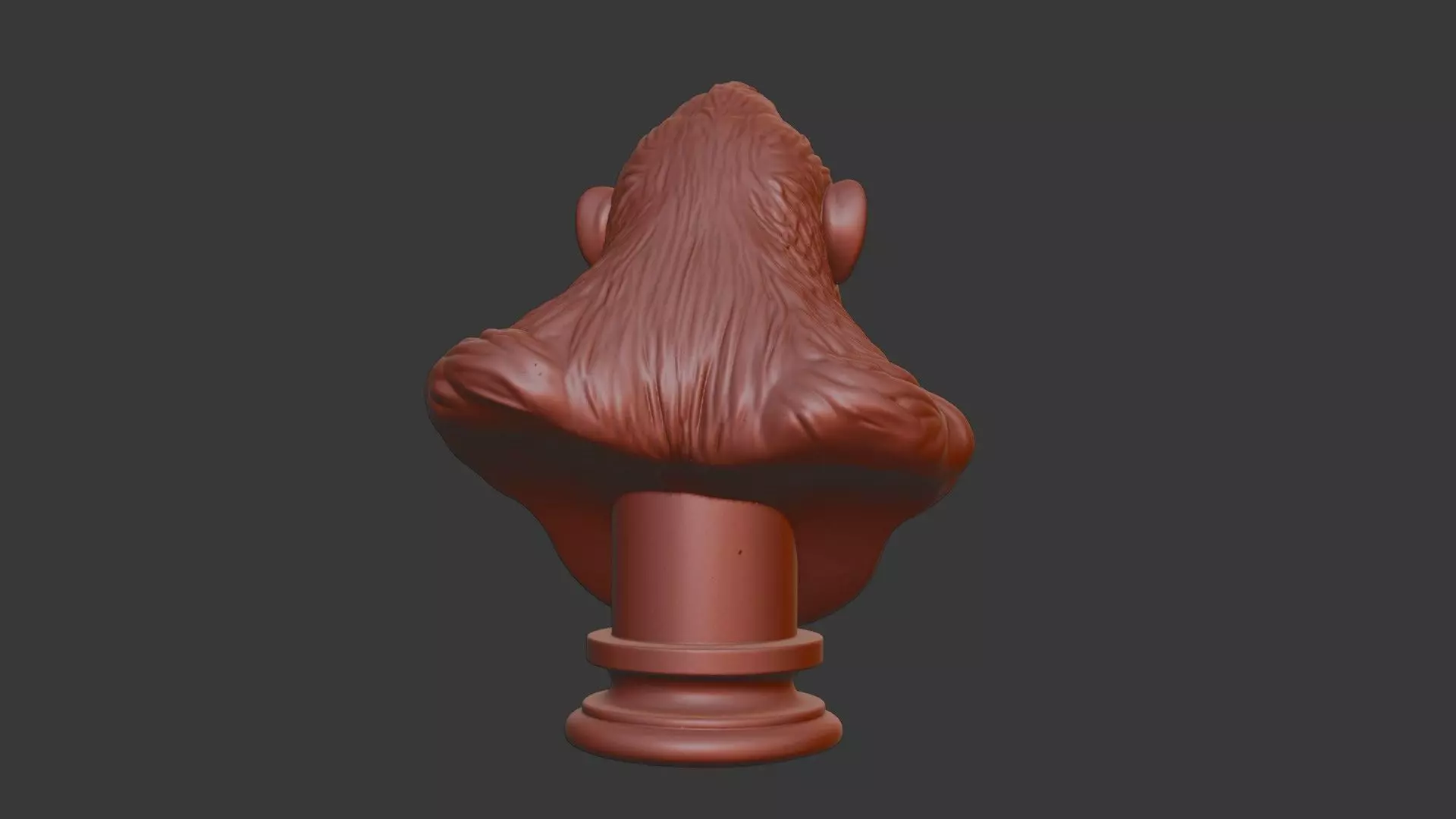 Ape Bust 3D Model STL Printable 3D print model_5