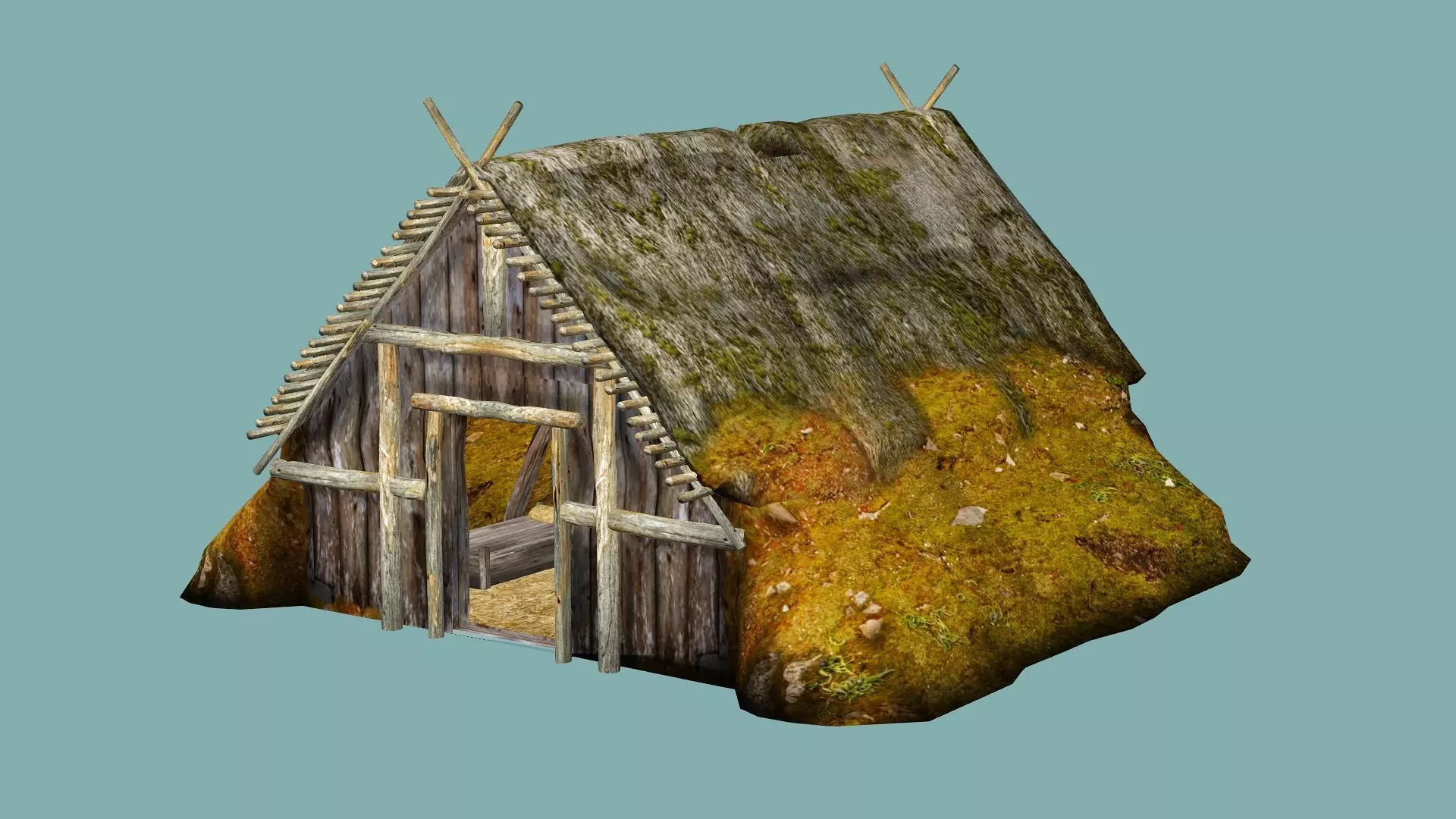 Fantasy Medieval Exclusive Village Hut House PPB 3D Model Low-poly 3D model_1