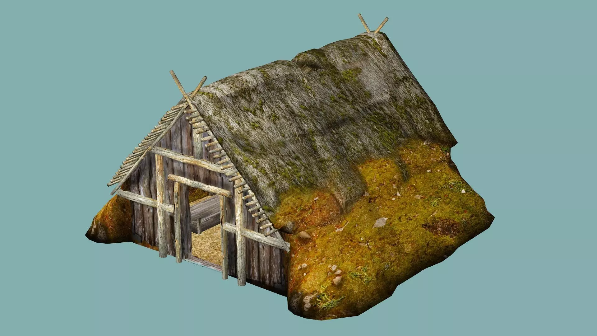 Fantasy Medieval Exclusive Village Hut House PPB 3D Model Low-poly 3D model_7