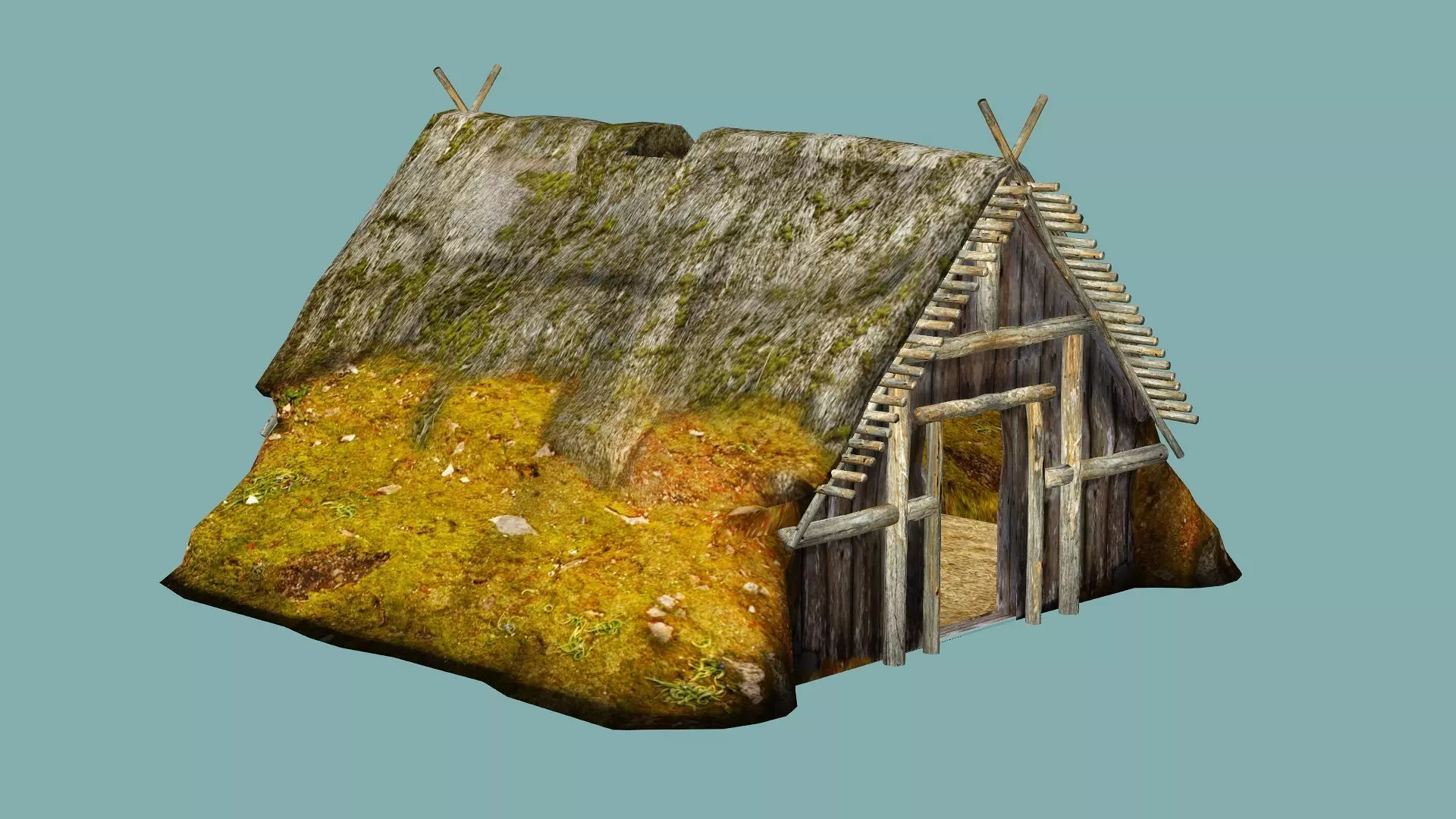 Fantasy Medieval Exclusive Village Hut House PPB 3D Model Low-poly 3D model_5