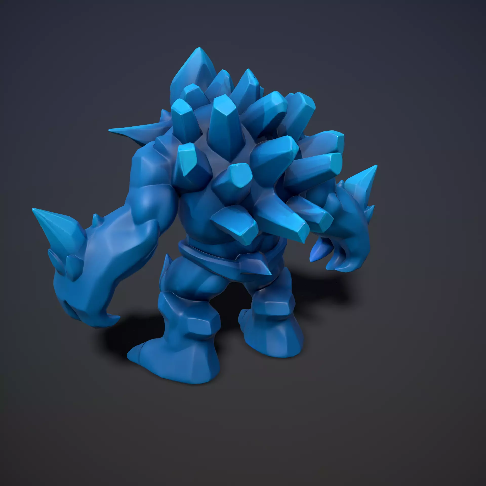 Ice Golem Low-poly 3D model_4