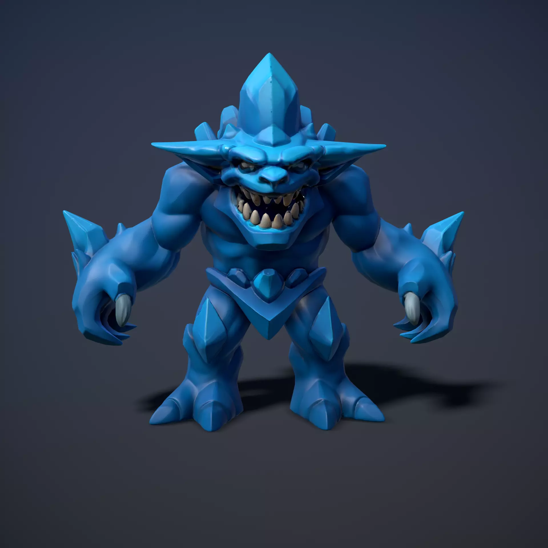 Ice Golem Low-poly 3D model_2