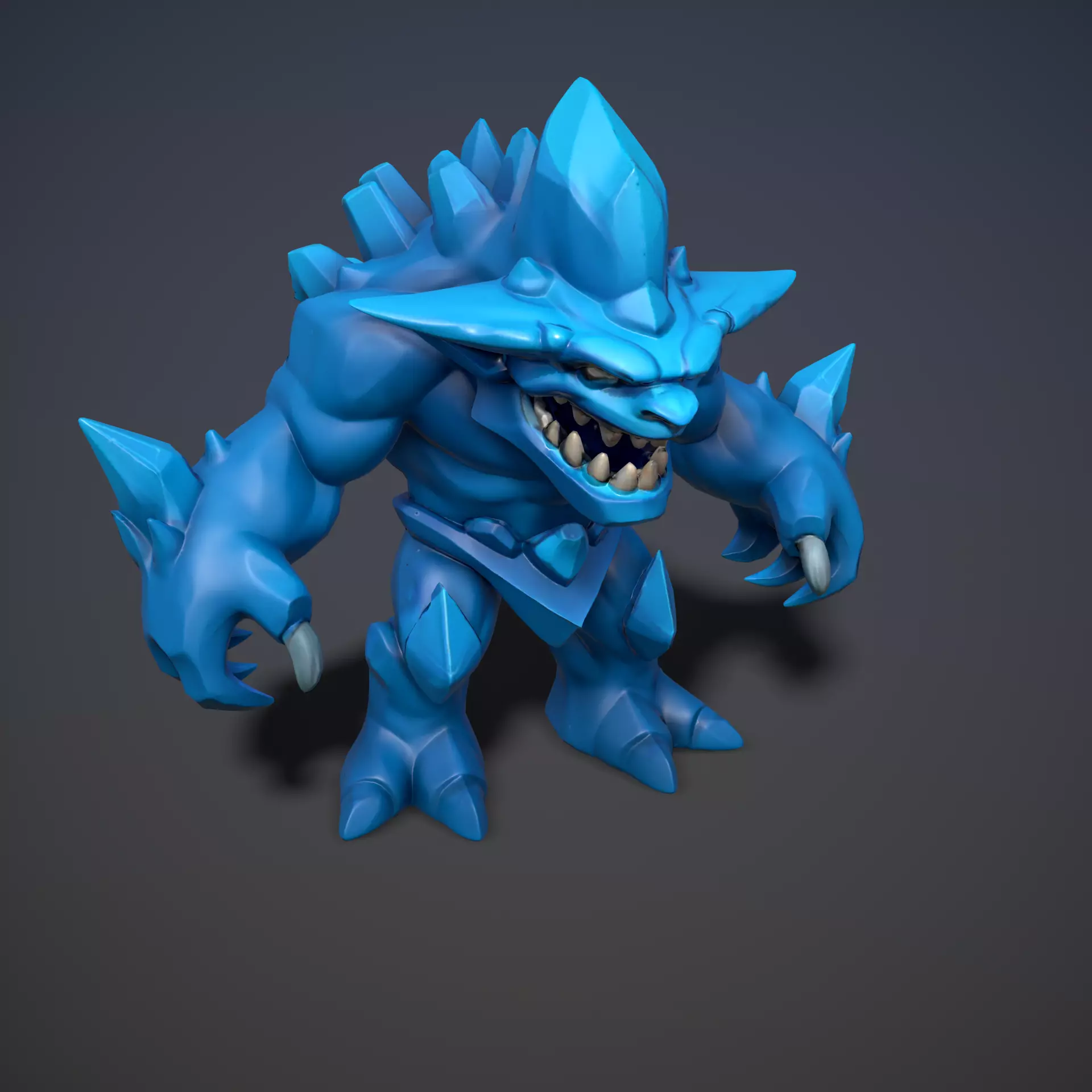 Ice Golem Low-poly 3D model_0