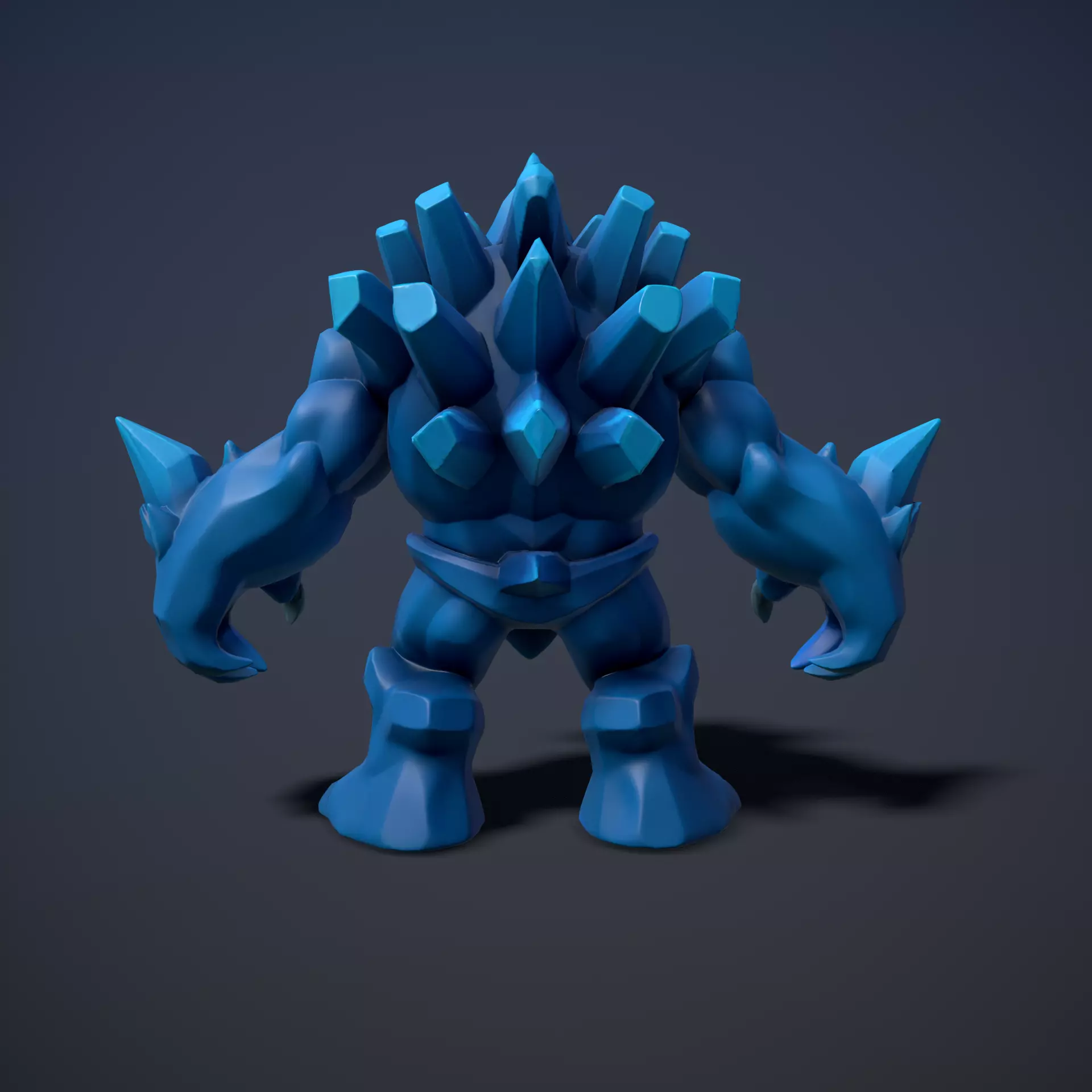 Ice Golem Low-poly 3D model_3