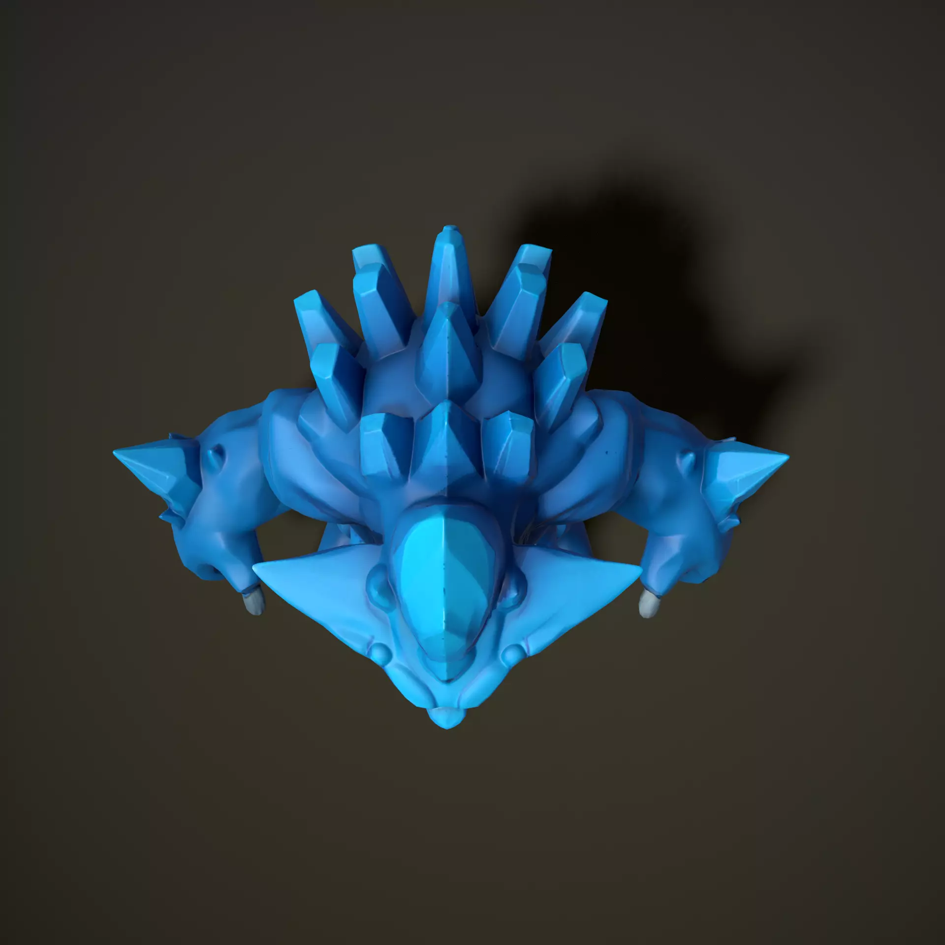 Ice Golem Low-poly 3D model_5