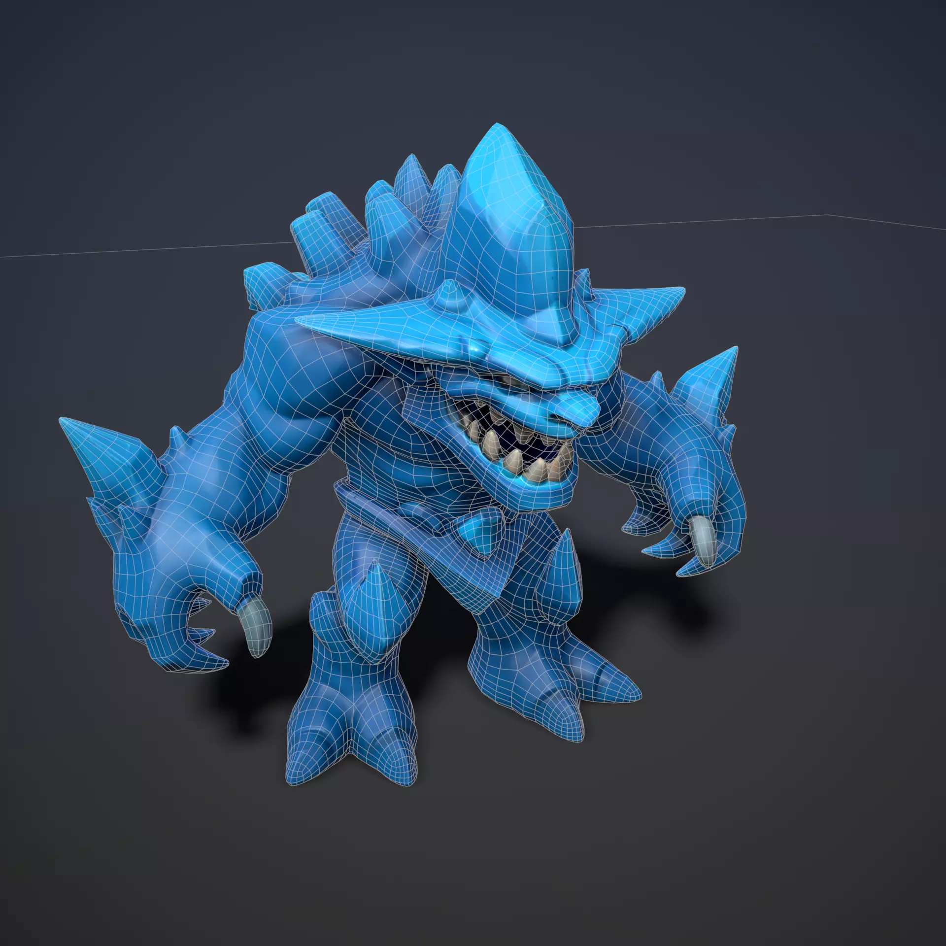 Ice Golem Low-poly 3D model_6