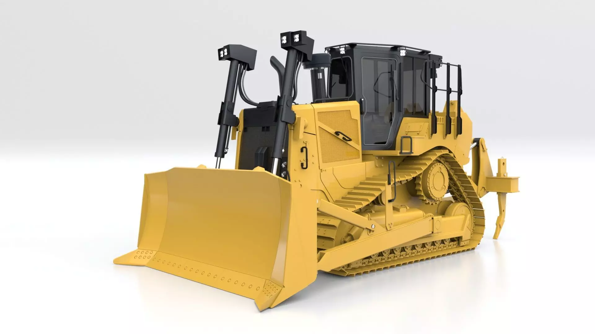 Bulldozer Medium 3D model_1