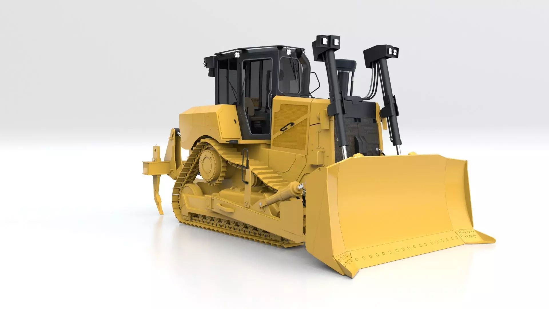 Bulldozer Medium 3D model_6