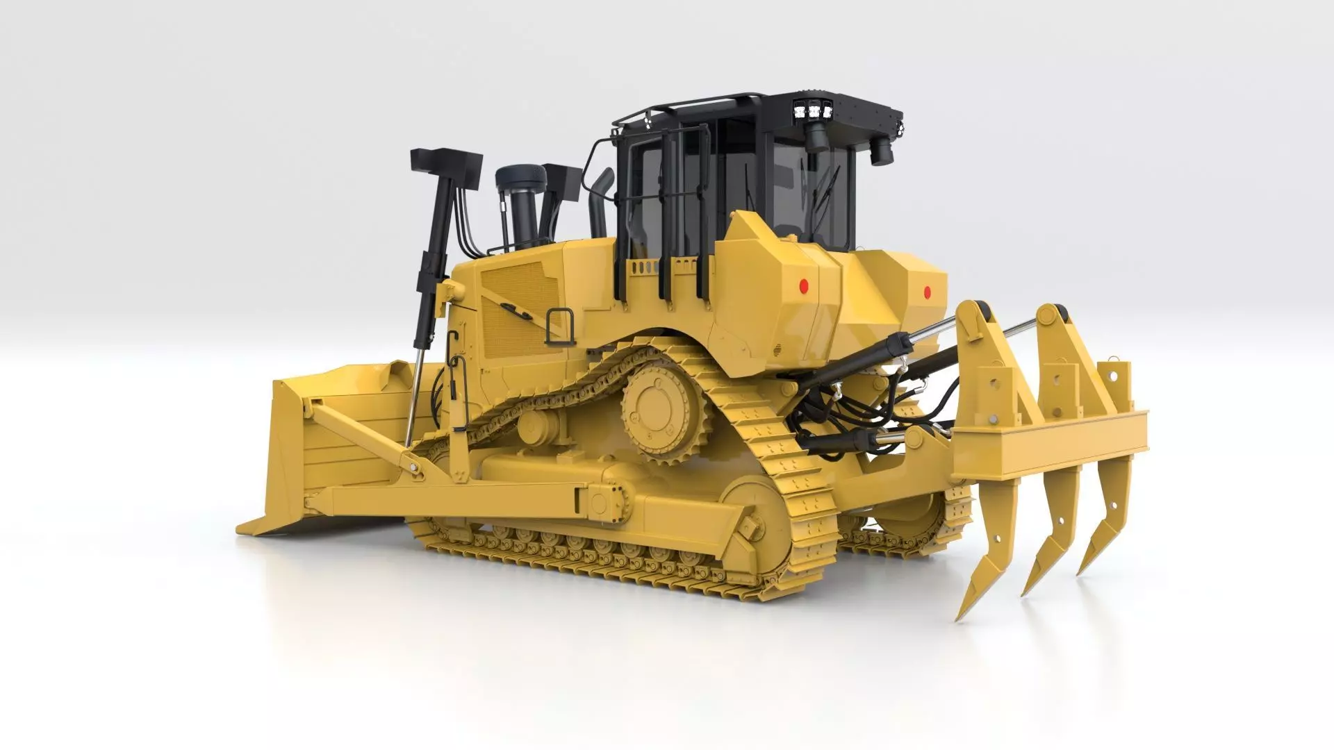 Bulldozer Medium 3D model_3