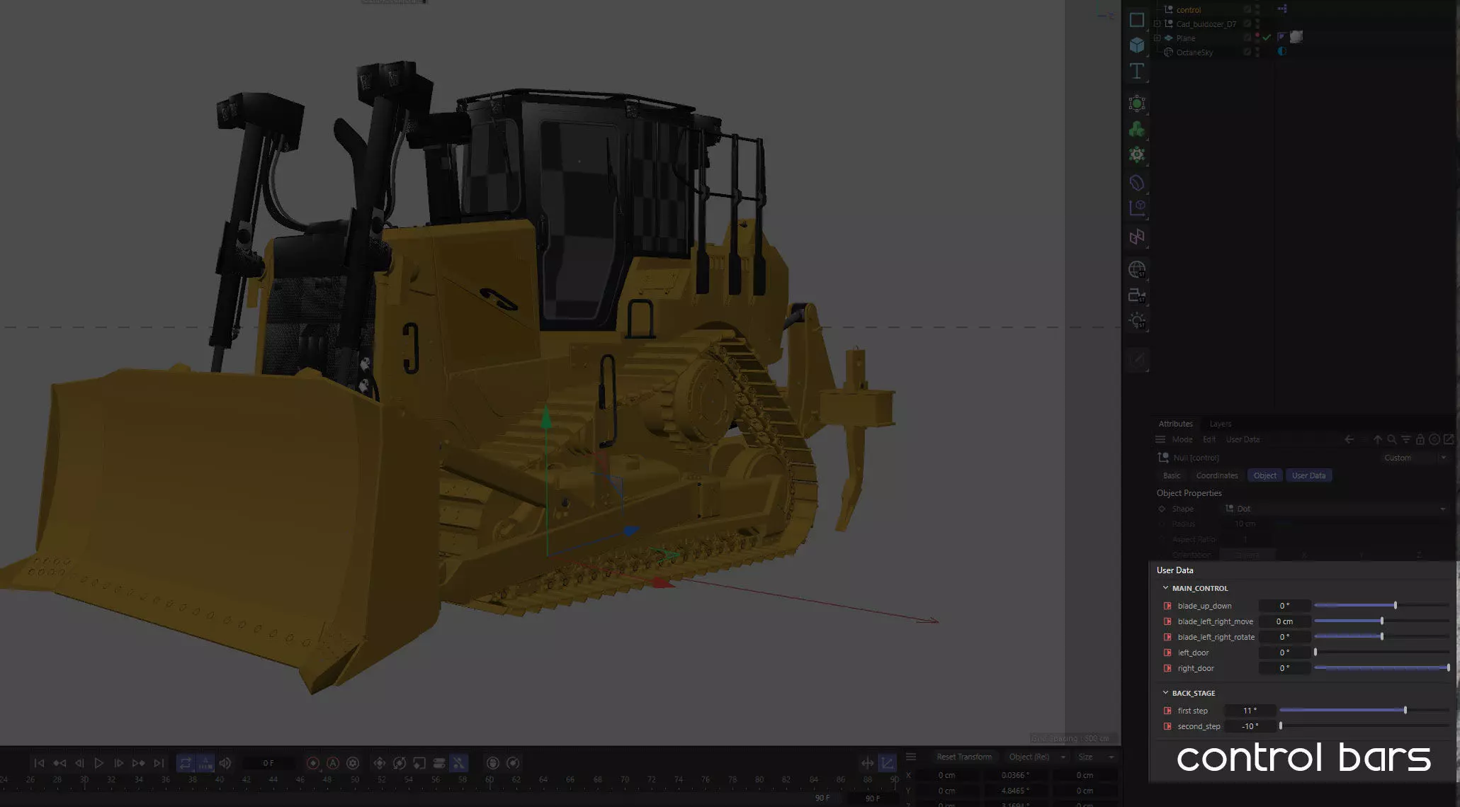 Bulldozer Medium 3D model_28