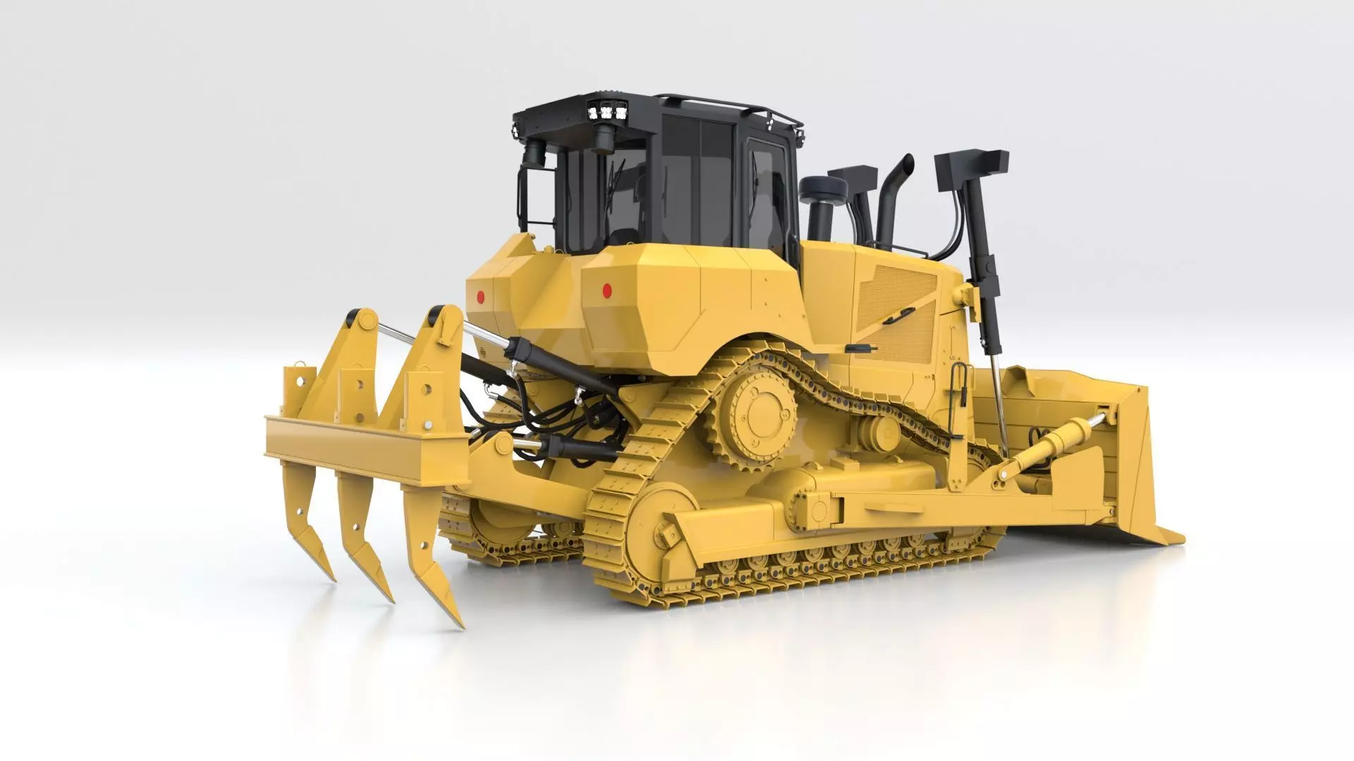 Bulldozer Medium 3D model_5