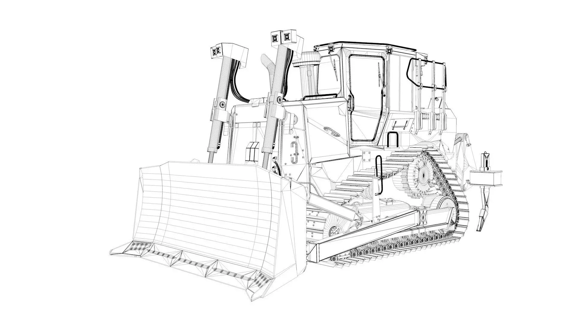 Bulldozer Medium 3D model_29