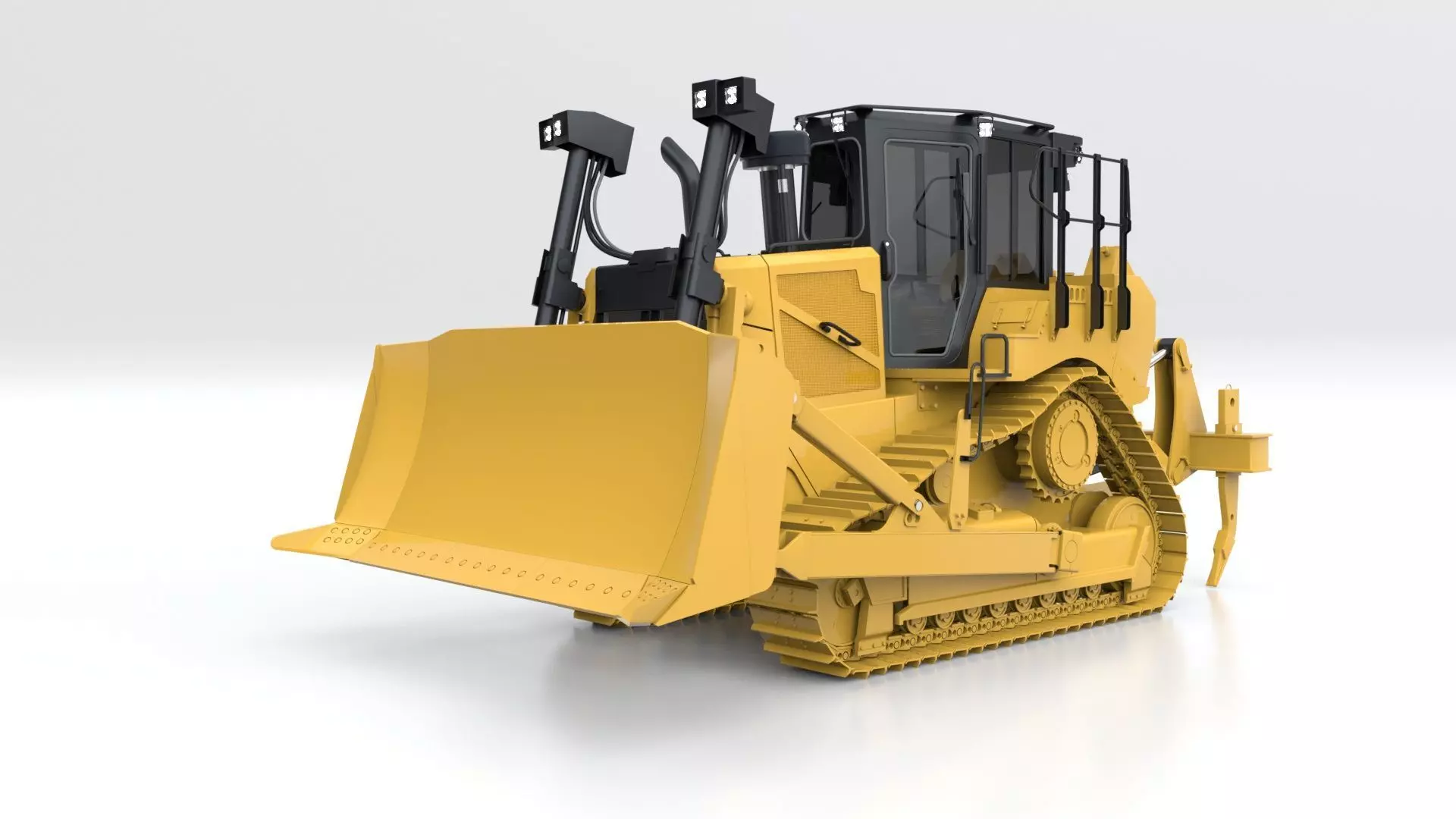 Bulldozer Medium 3D model_10