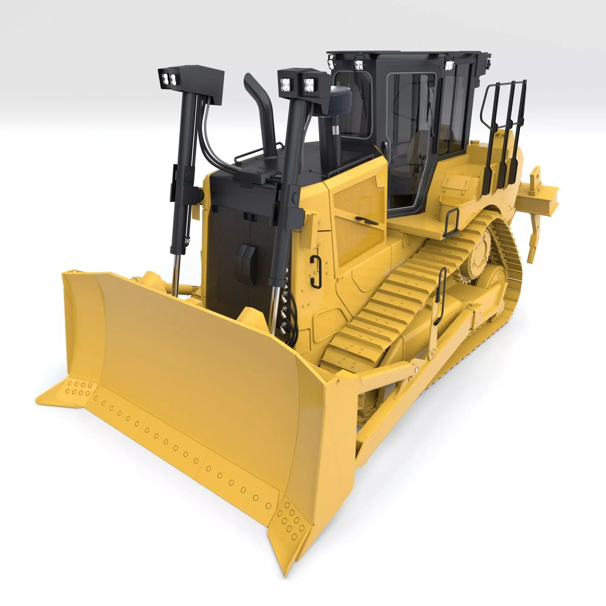 Bulldozer Medium 3D model_0