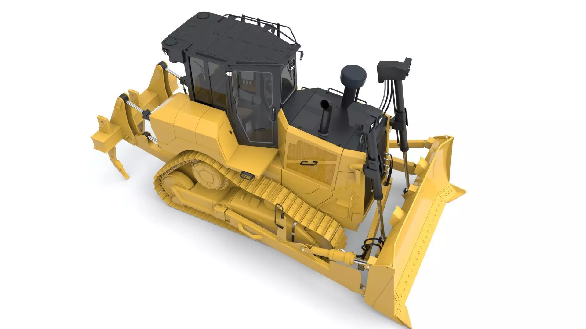 Bulldozer Medium 3D model_7