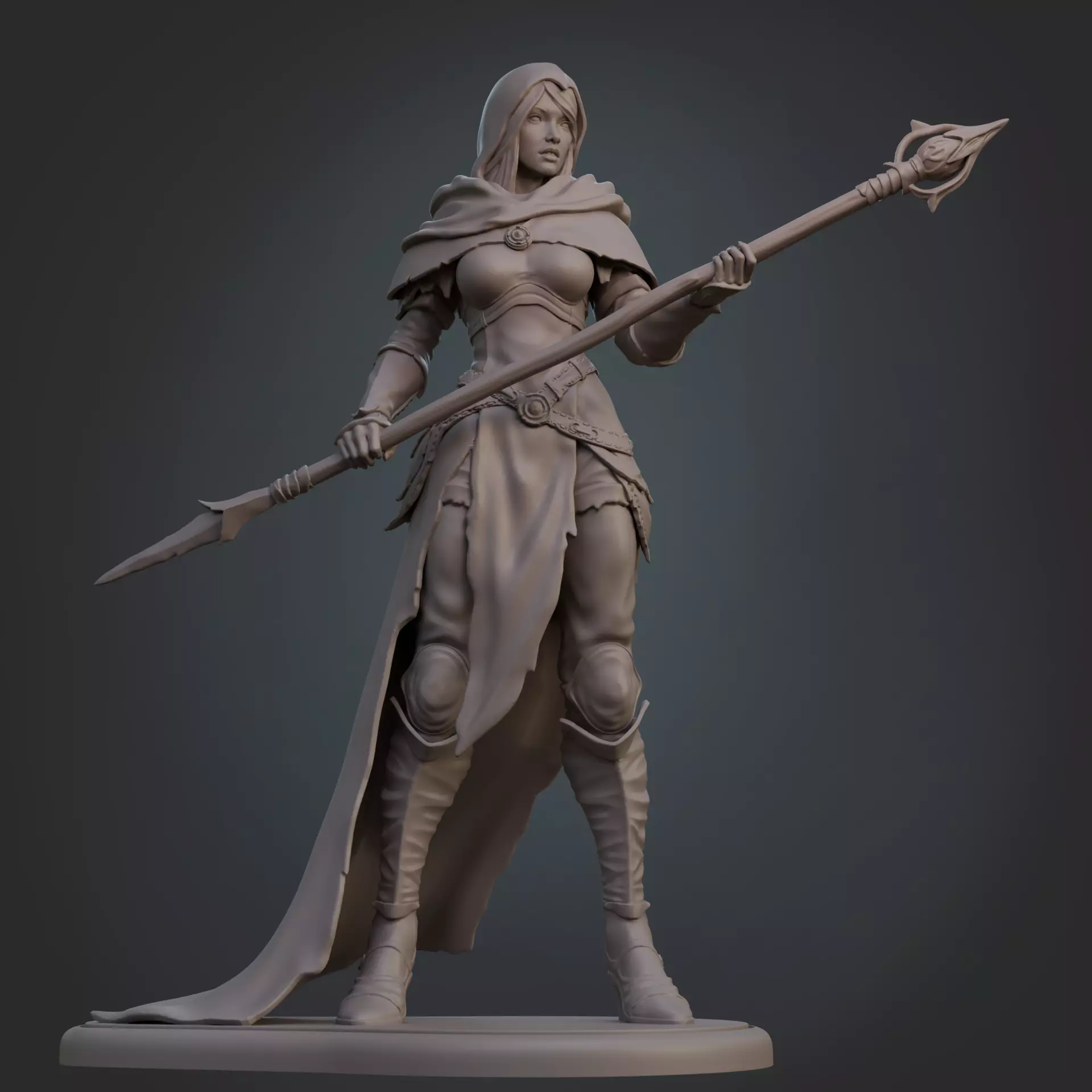 Warrior Girl 3D print model_1