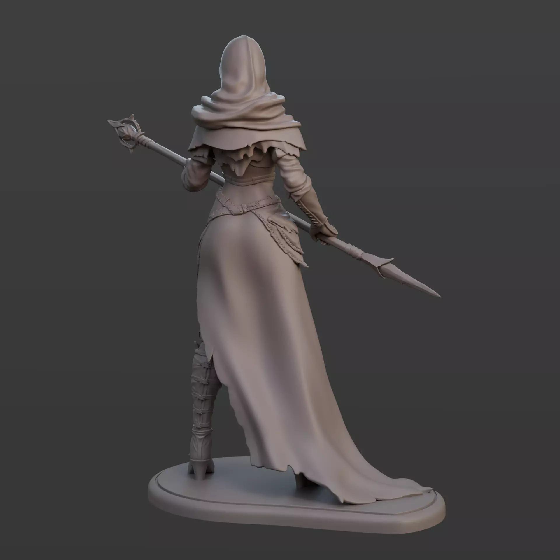 Warrior Girl 3D print model_4