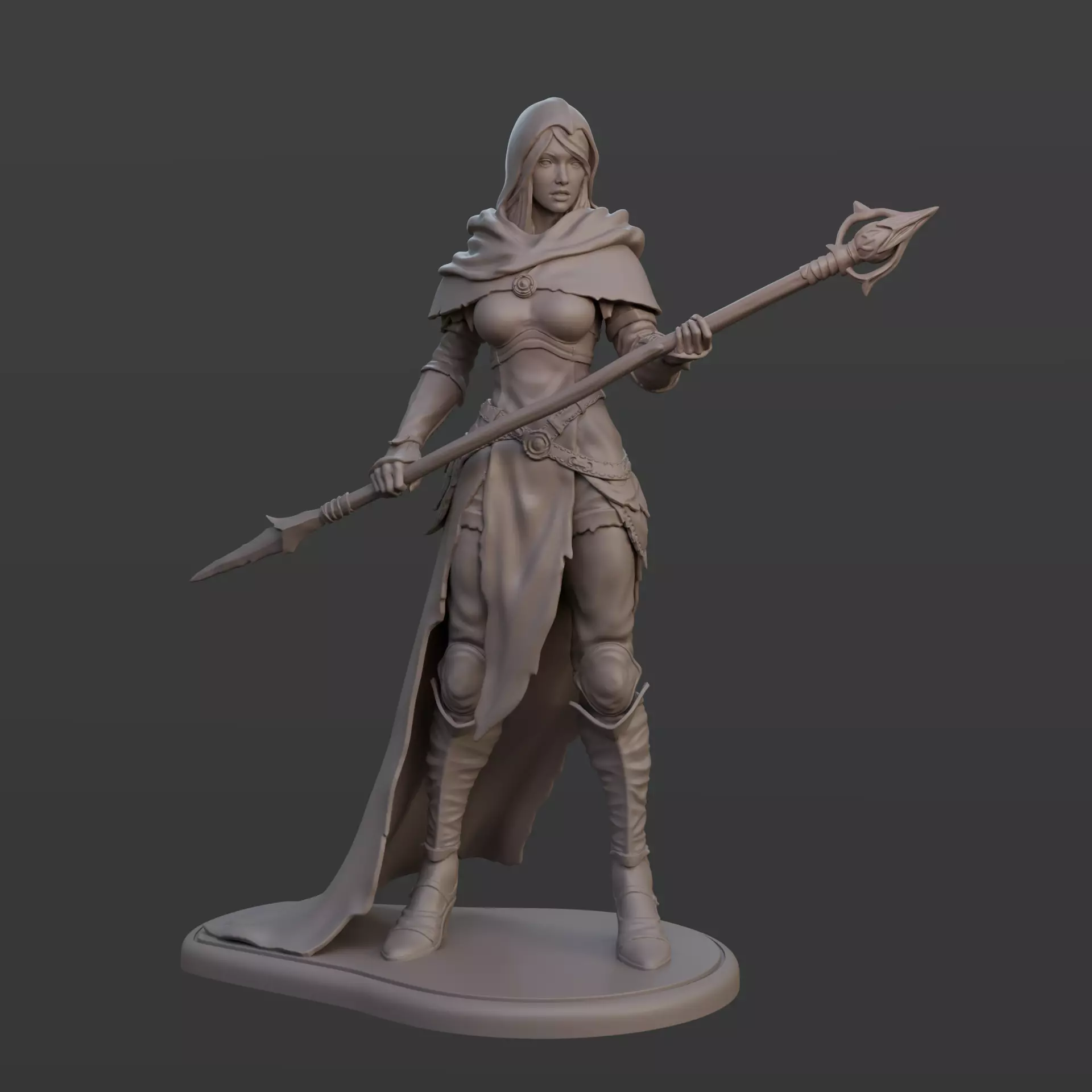 Warrior Girl 3D print model_2