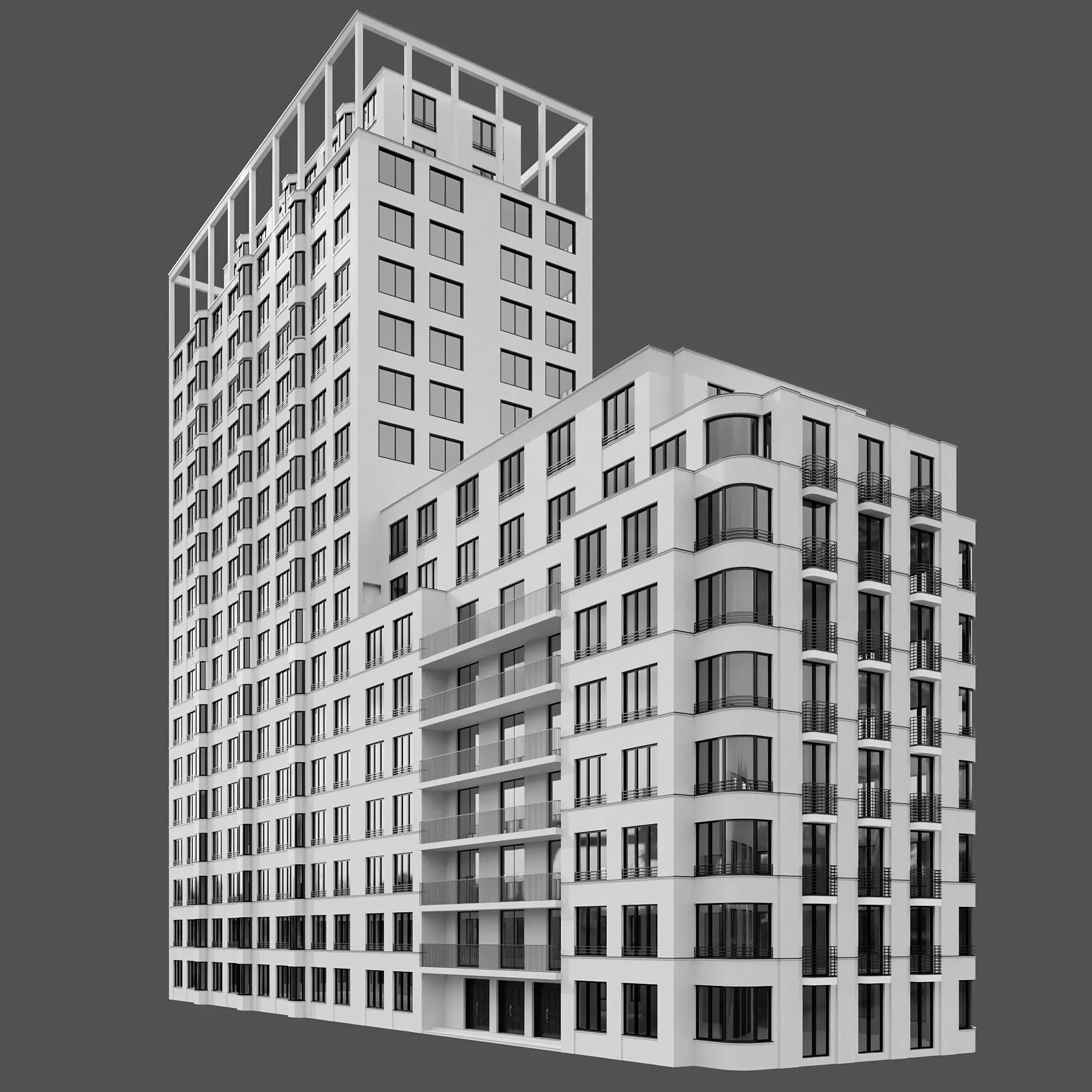 RESIDENTIAL BUILDING NO105 A 3D model_4