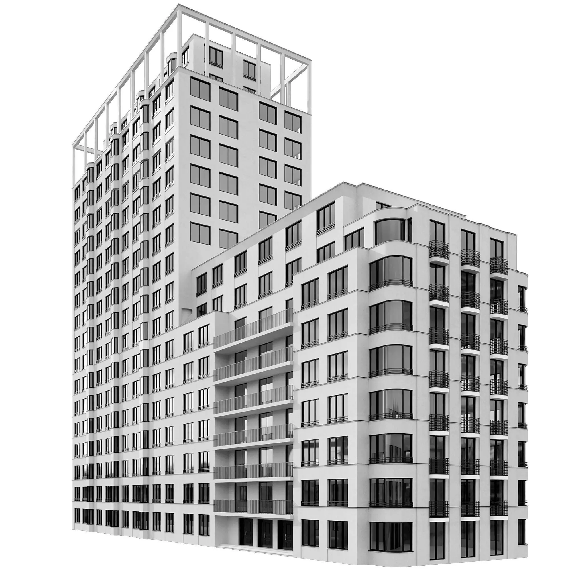 RESIDENTIAL BUILDING NO105 A 3D model_8