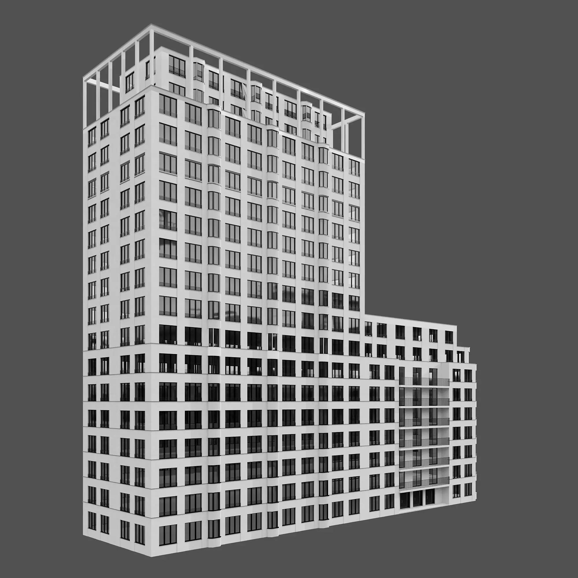 RESIDENTIAL BUILDING NO105 A 3D model_5