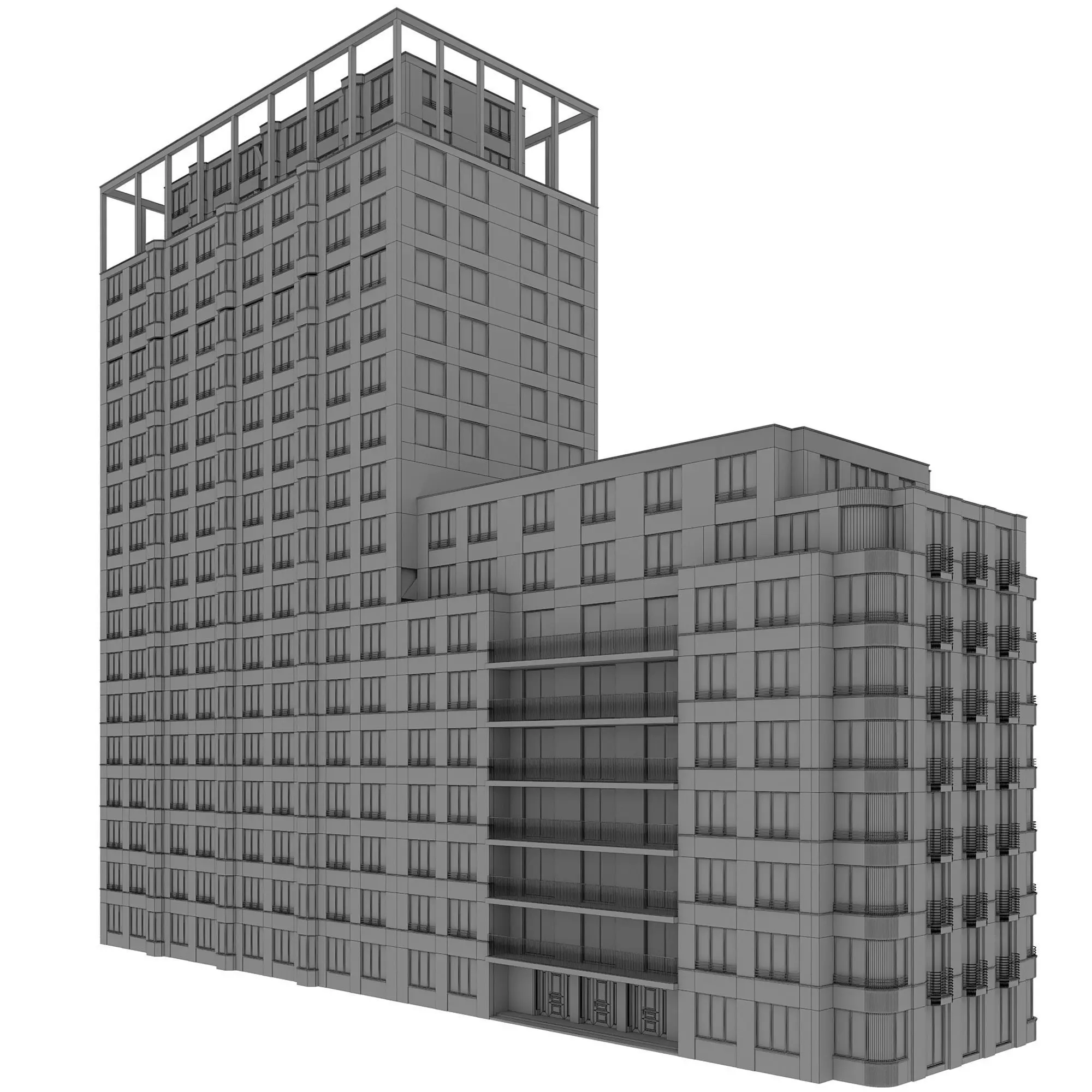 RESIDENTIAL BUILDING NO105 A 3D model_12