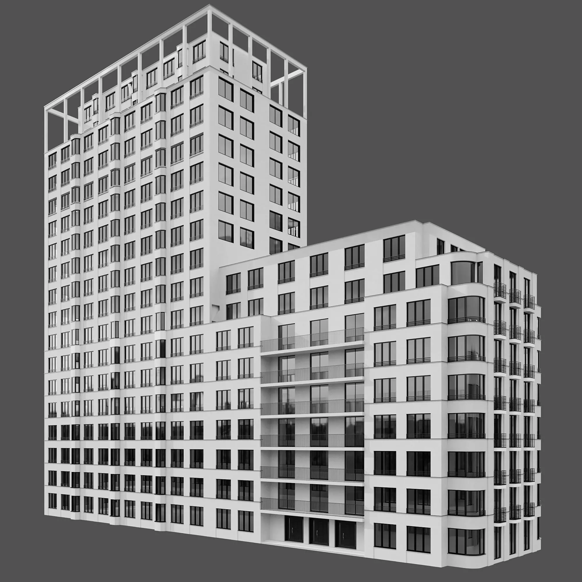 RESIDENTIAL BUILDING NO105 A 3D model_3