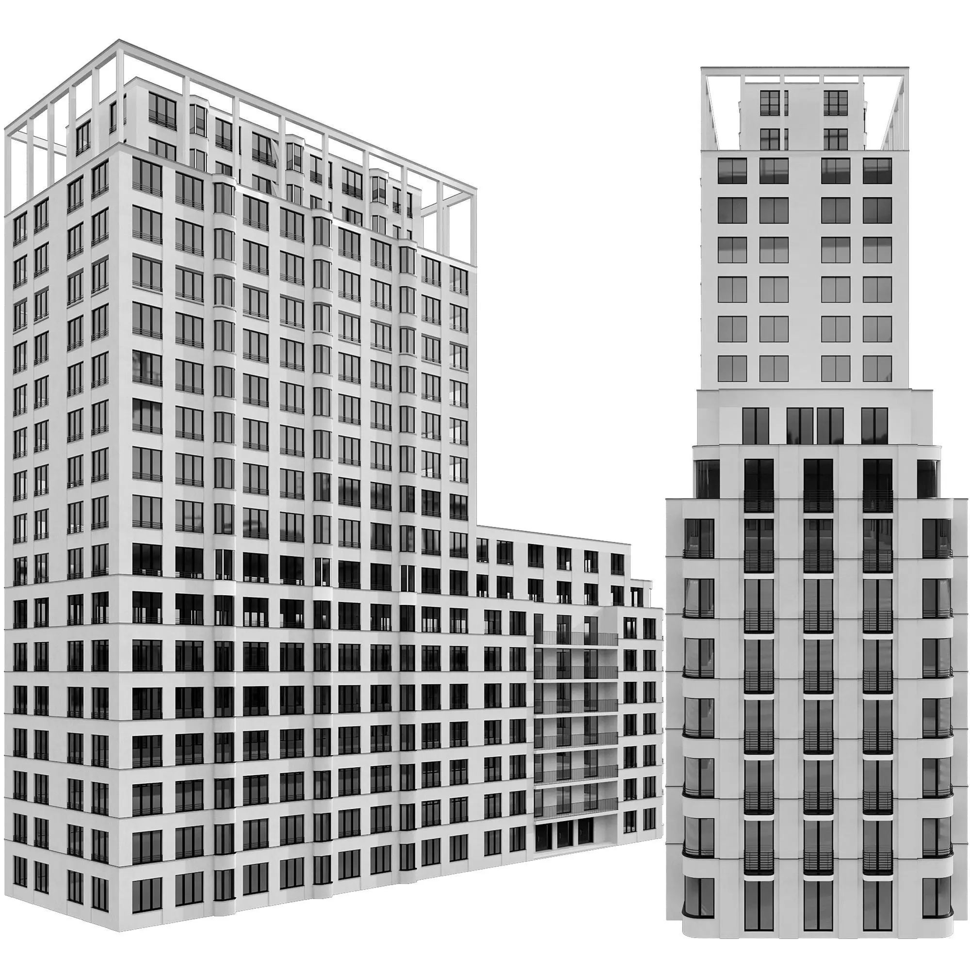 RESIDENTIAL BUILDING NO105 A 3D model_1