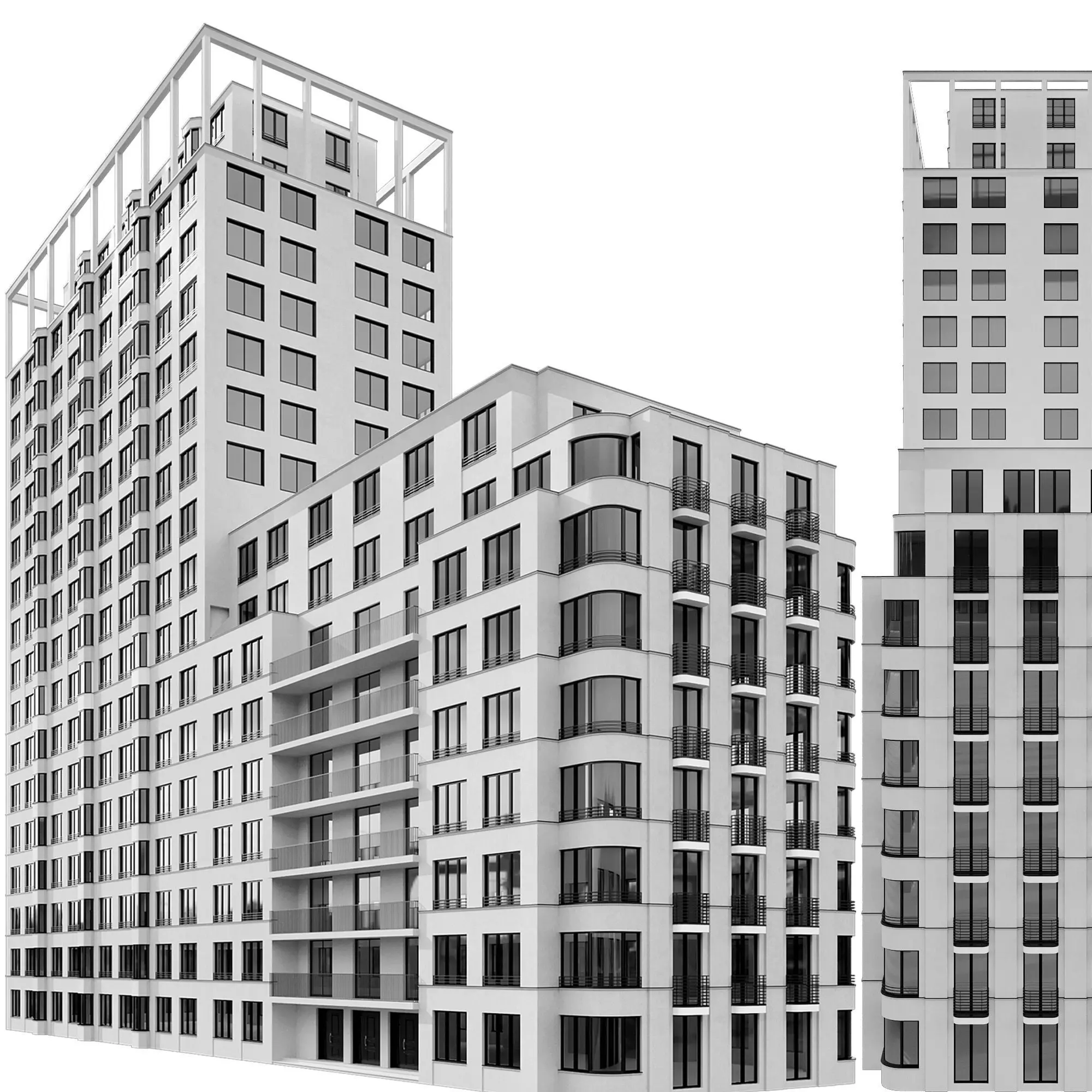 RESIDENTIAL BUILDING NO105 A 3D model_7