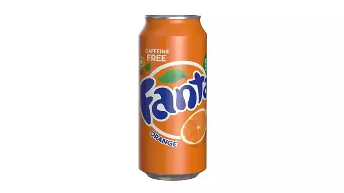 6 Pack 473ml Fanta Beverage Cans Packaging 3D model 5