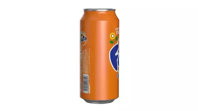 6 Pack 473ml Fanta Beverage Cans Packaging 3D model 6