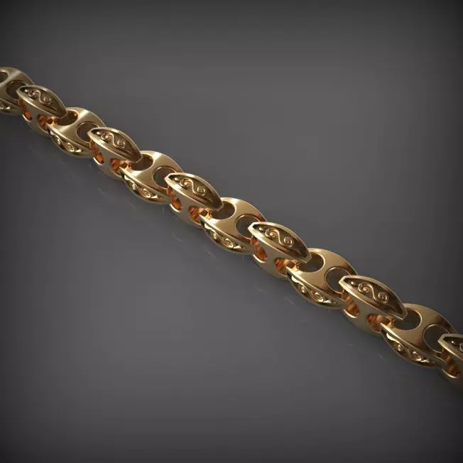 Chain and bracelet  3D print model_0