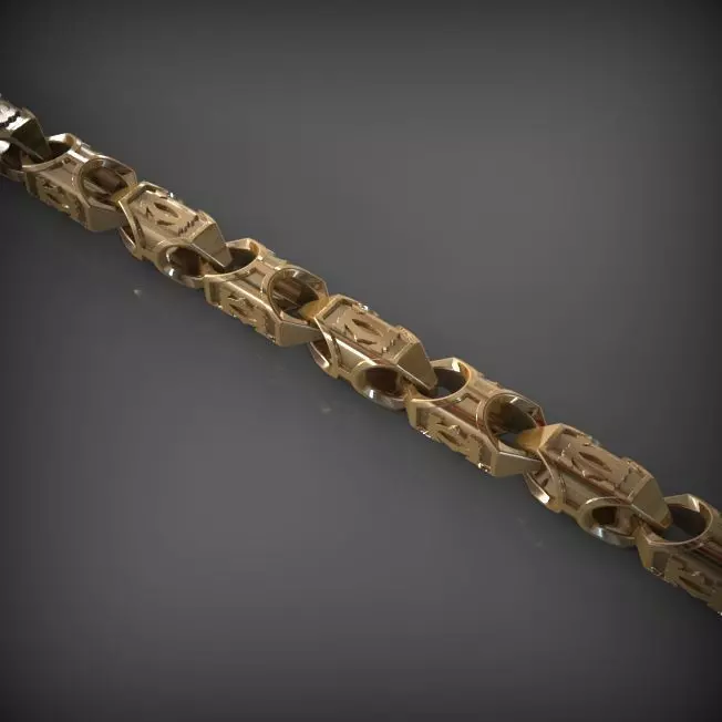 Chain and bracelet  3D print model_0