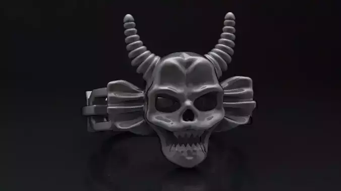 Dark Fantasy Devil Skull Jewelry Design