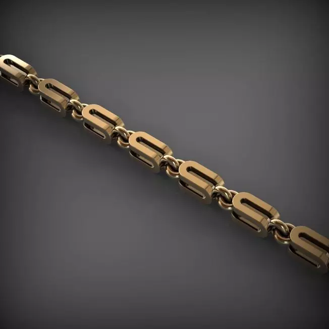 Chain and bracelet  3D print model_0