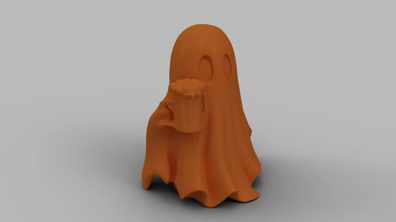 Drunk Ghost Halloween Figurine 3D print model_7