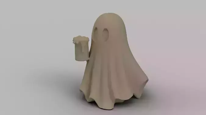 Drunk Ghost Halloween Figurine