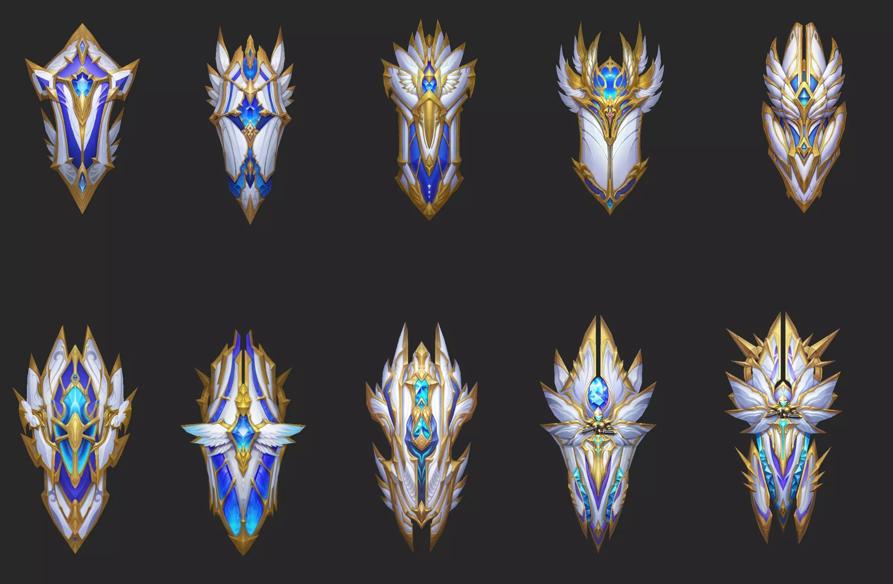 Light Divine Shields of the Archangel v2 Low-poly 3D model_0