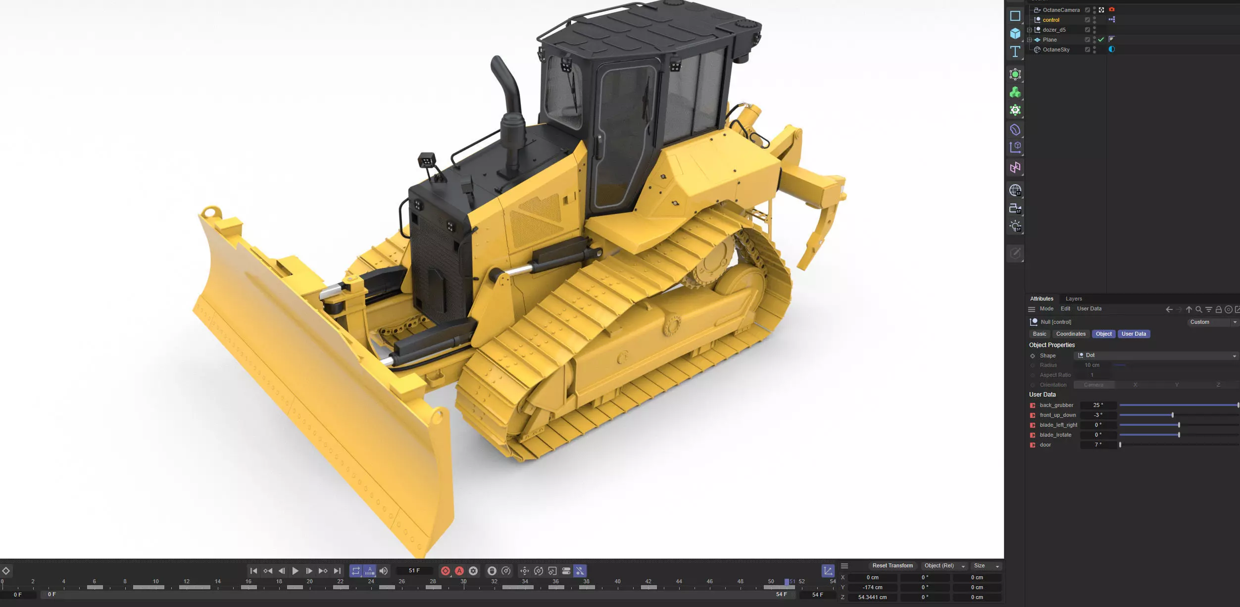 Medium Bulldozer 1 3D model_56