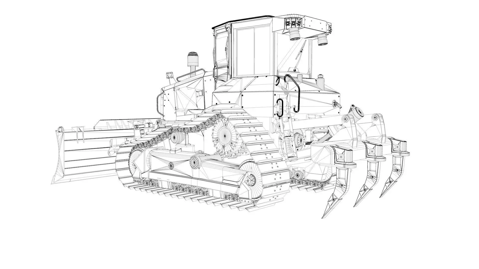 Medium Bulldozer 1 3D model_59